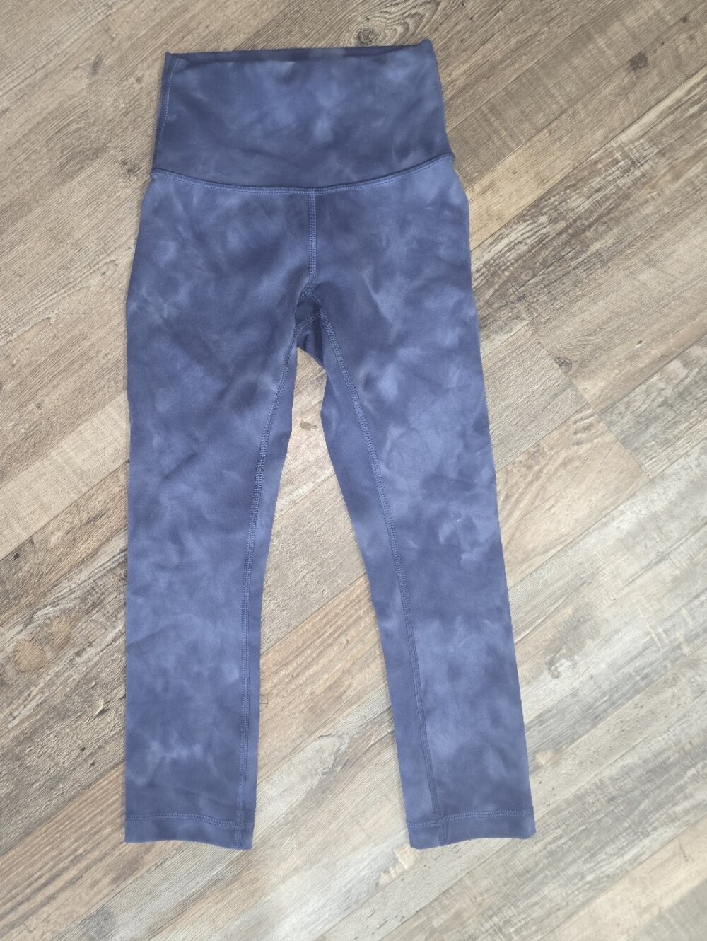 Lululemon Wunder Train High-Rise Diamond Dye Naval Blue Cropped Leggings Size: 2 - Picture 11 of 13